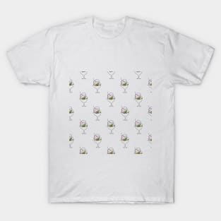 Pattern with line art style ice cream T-Shirt